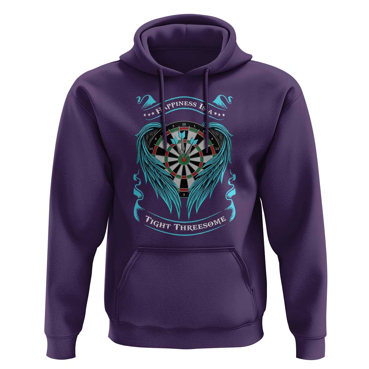 Dart Player Sport Hoodie Darts Happiness Is A Tight Threesome - Wonder Print Shop