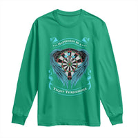 Dart Player Sport Long Sleeve Shirt Darts Happiness Is A Tight Threesome - Wonder Print Shop