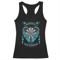 Dart Player Sport Racerback Tank Top Darts Happiness Is A Tight Threesome - Wonder Print Shop