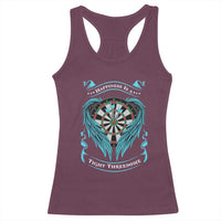 Dart Player Sport Racerback Tank Top Darts Happiness Is A Tight Threesome - Wonder Print Shop