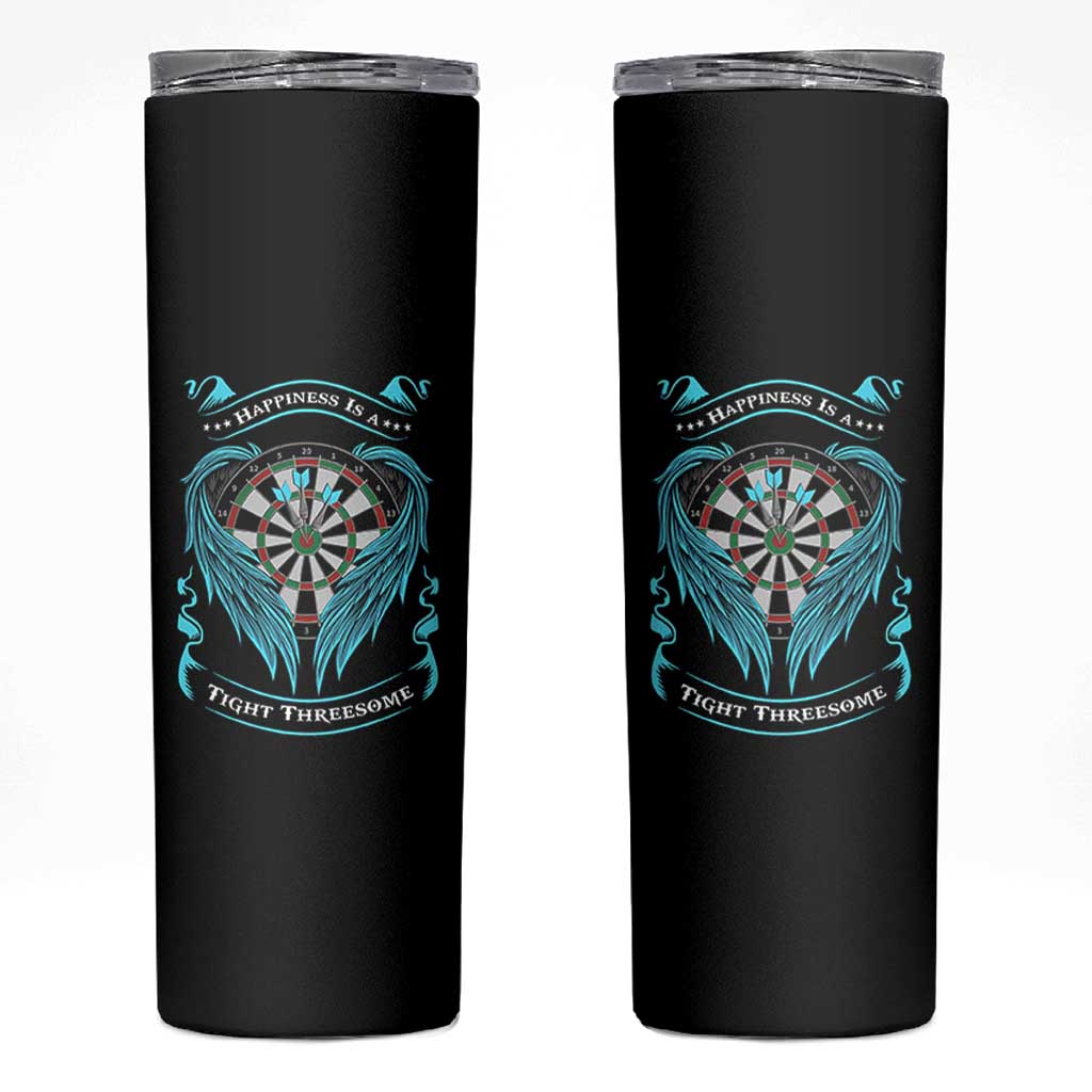 Dart Player Sport Skinny Tumbler Darts Happiness Is A Tight Threesome - Wonder Print Shop