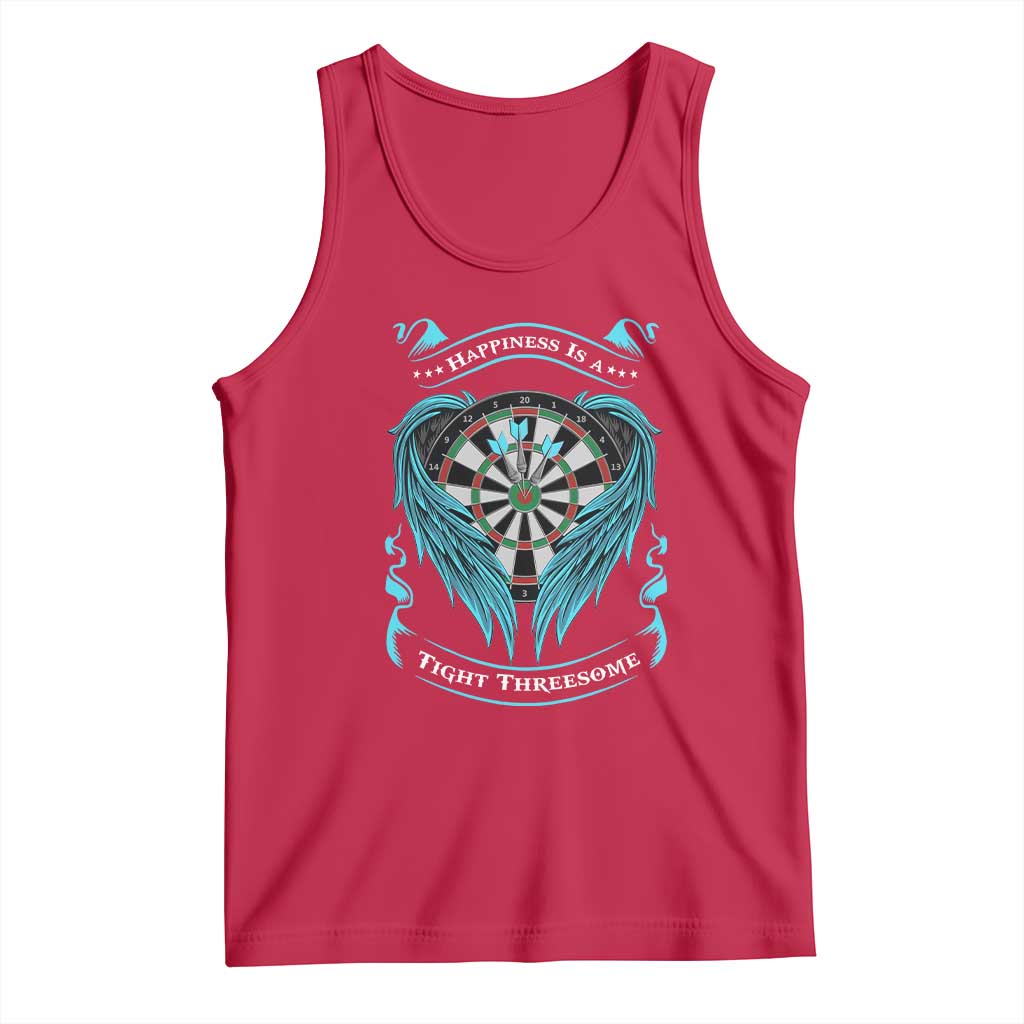 Dart Player Sport Tank Top Darts Happiness Is A Tight Threesome - Wonder Print Shop