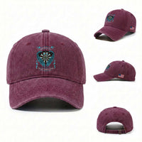 Dart Player Sport Washed Cotton Baseball Cap Darts Happiness Is A Tight Threesome