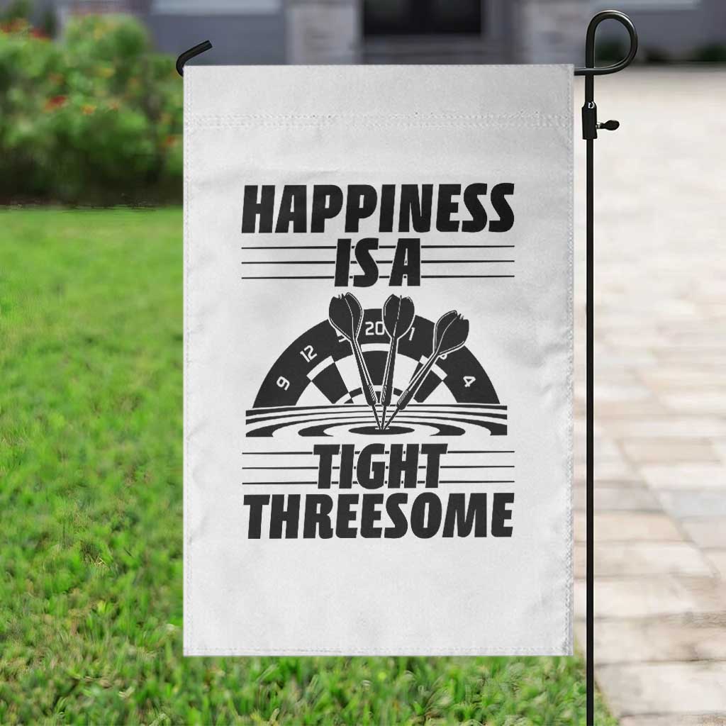 Dirty Joke Darts Gift Garden Flag Darts Happiness Is A Tight Threesome - Wonder Print Shop