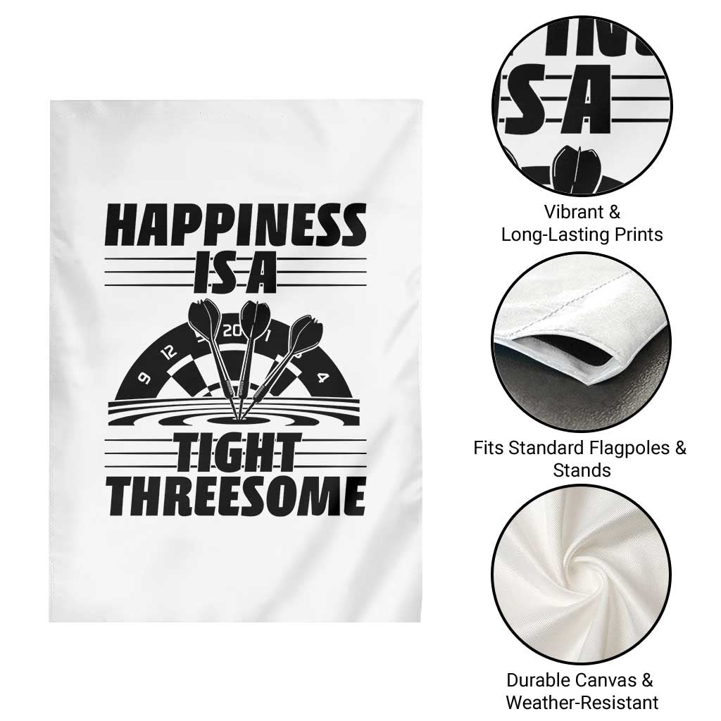Dirty Joke Darts Gift Garden Flag Darts Happiness Is A Tight Threesome - Wonder Print Shop