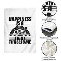 Dirty Joke Darts Gift Garden Flag Darts Happiness Is A Tight Threesome - Wonder Print Shop