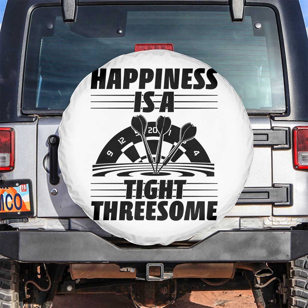 Dirty Joke Darts Gift Spare Tire Cover Darts Happiness Is A Tight Threesome - Wonder Print Shop