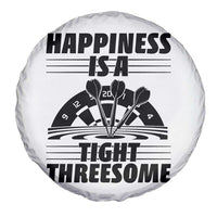 Dirty Joke Darts Gift Spare Tire Cover Darts Happiness Is A Tight Threesome - Wonder Print Shop