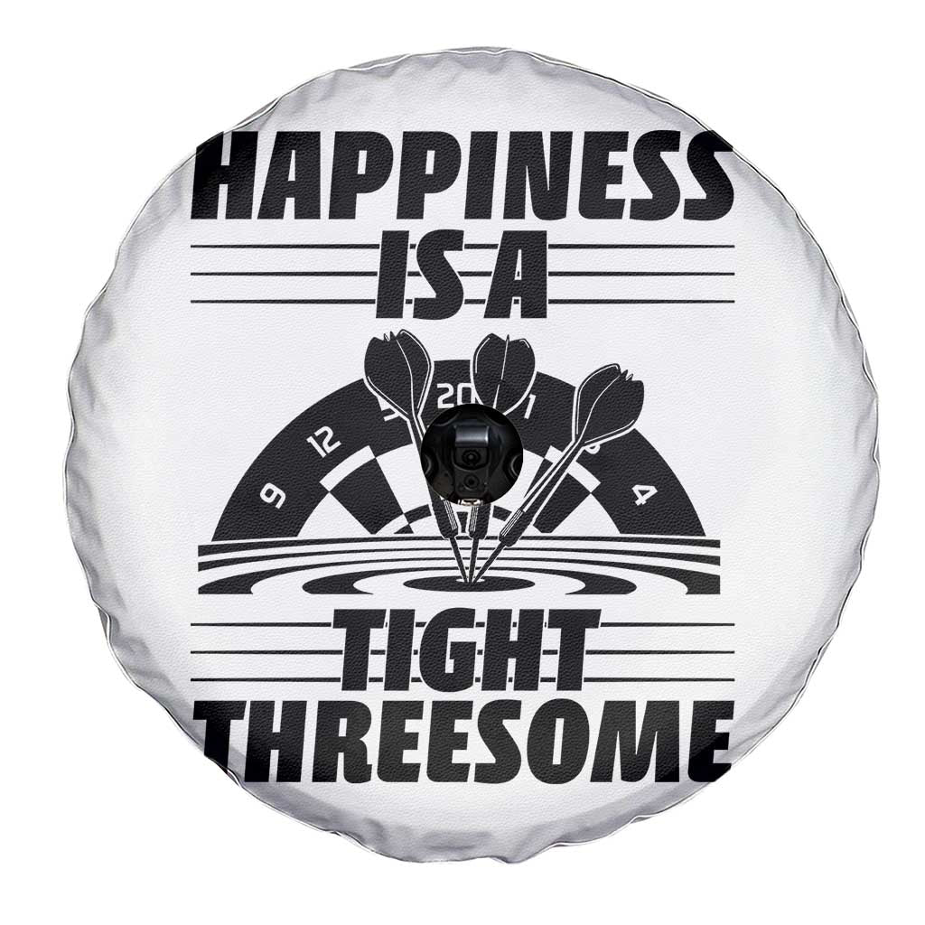 Dirty Joke Darts Gift Spare Tire Cover Darts Happiness Is A Tight Threesome - Wonder Print Shop