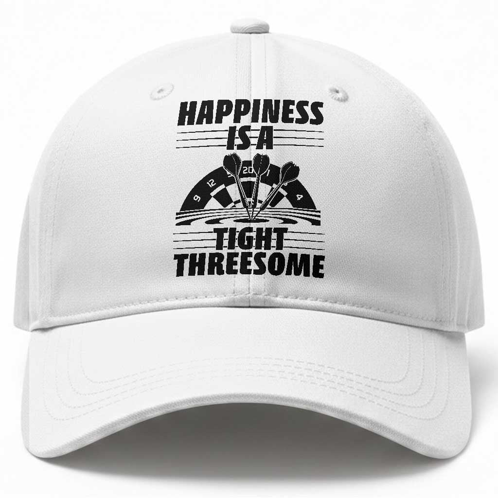 Dirty Joke Darts Gift Baseball Cap Darts Happiness Is A Tight Threesome