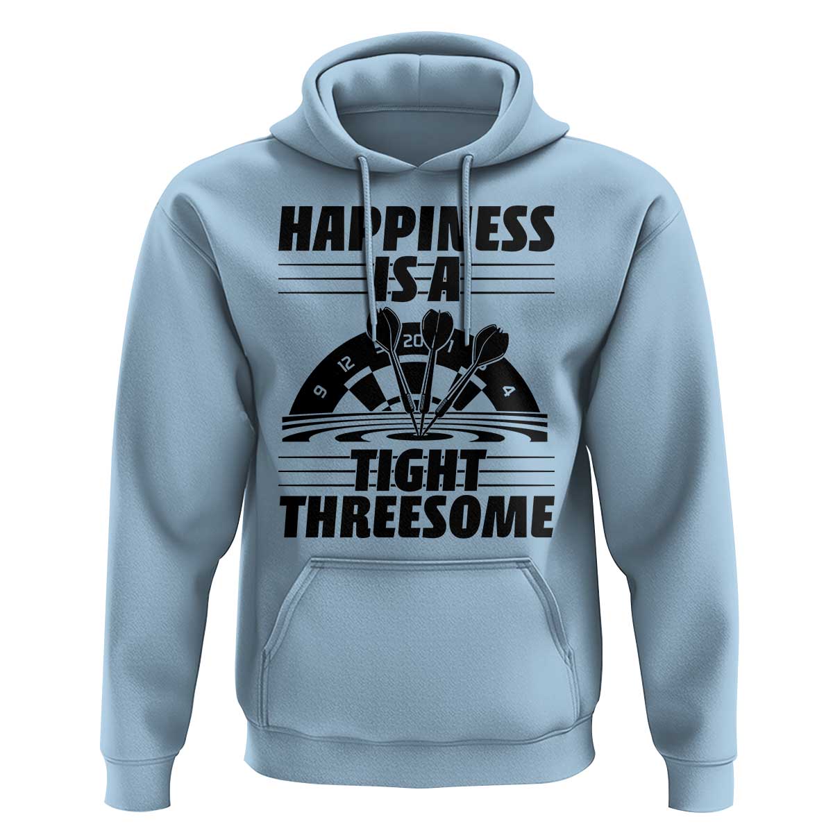 Dirty Joke Darts Gift Hoodie Darts Happiness Is A Tight Threesome - Wonder Print Shop