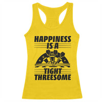 Dirty Joke Darts Gift Racerback Tank Top Darts Happiness Is A Tight Threesome - Wonder Print Shop