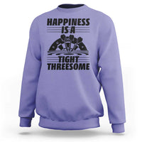Dirty Joke Darts Gift Sweatshirt Darts Happiness Is A Tight Threesome - Wonder Print Shop