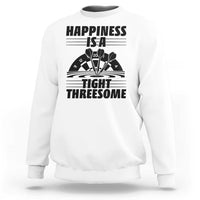 Dirty Joke Darts Gift Sweatshirt Darts Happiness Is A Tight Threesome - Wonder Print Shop