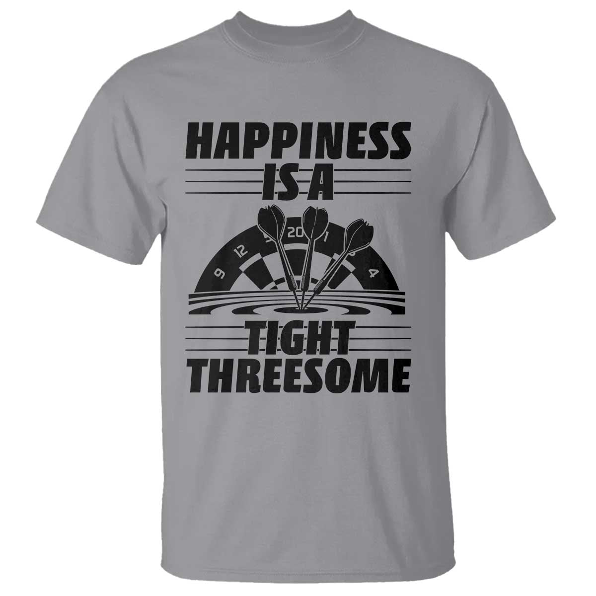 Dirty Joke Darts Gift T Shirt Darts Happiness Is A Tight Threesome - Wonder Print Shop