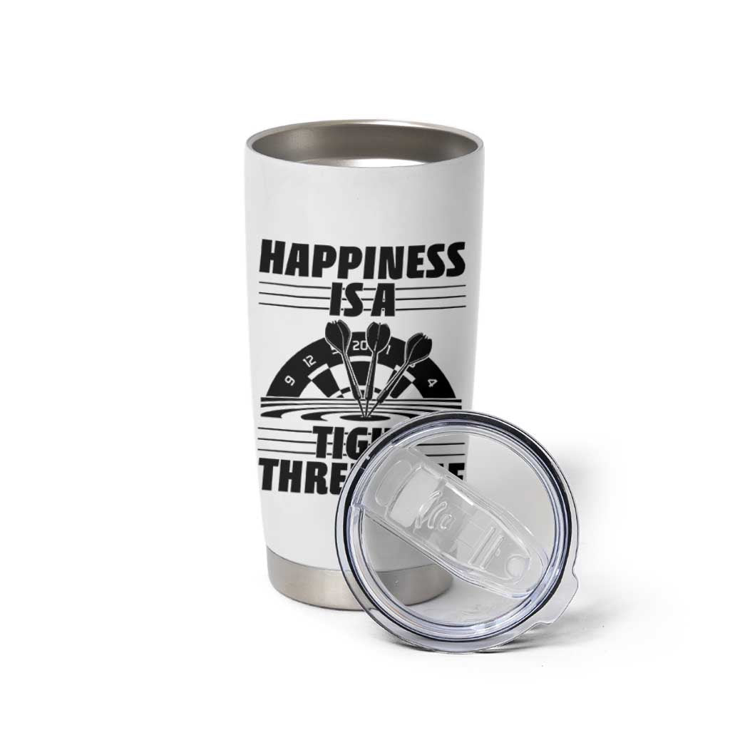 Dirty Joke Darts Gift Tumbler Cup Darts Happiness Is A Tight Threesome - Wonder Print Shop
