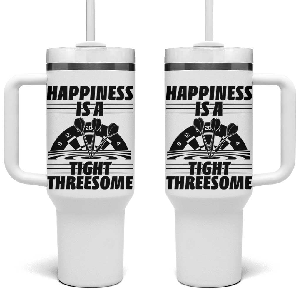Dirty Joke Darts Gift Tumbler With Handle Darts Happiness Is A Tight Threesome - Wonder Print Shop