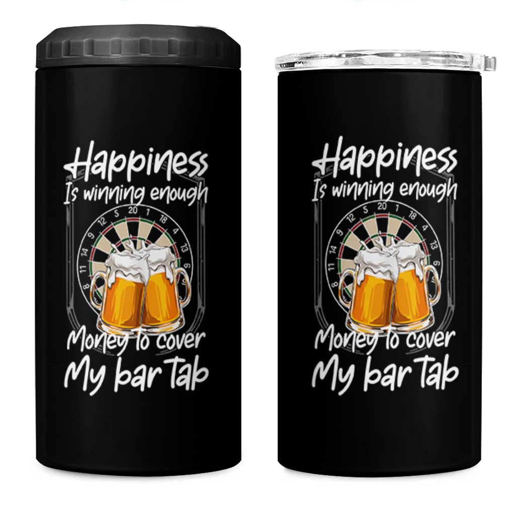 Bar Tab Darts Player Gift 4 in 1 Can Cooler Tumbler Winning Money To Cover My Bar Tab - Wonder Print Shop