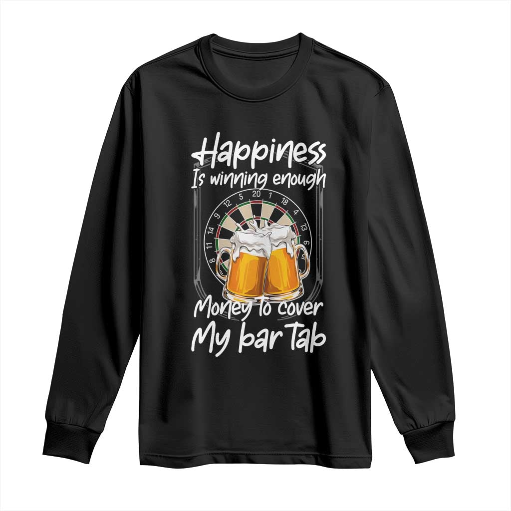 Bar Tab Darts Player Gift Long Sleeve Shirt Winning Money To Cover My Bar Tab - Wonder Print Shop