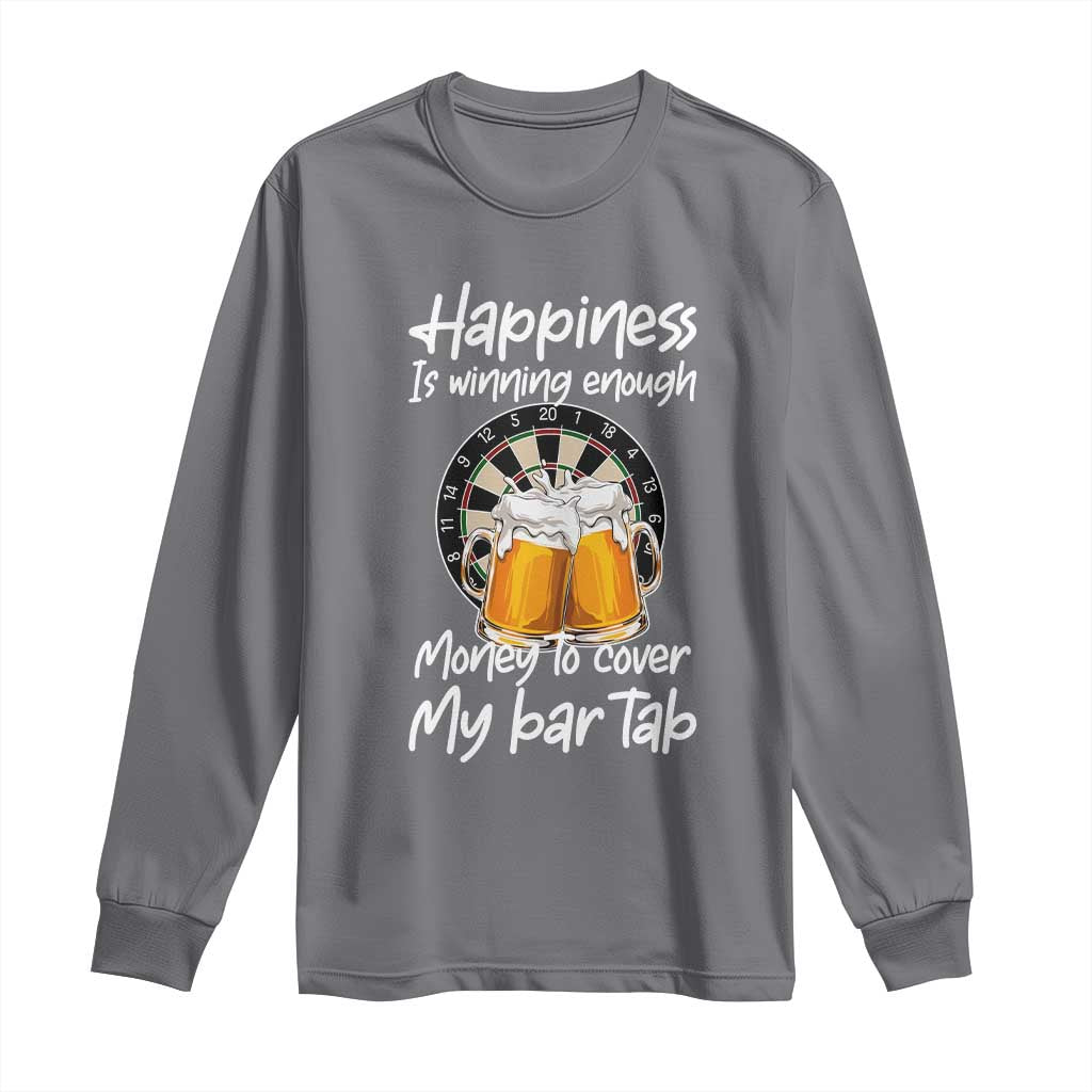 Bar Tab Darts Player Gift Long Sleeve Shirt Winning Money To Cover My Bar Tab - Wonder Print Shop