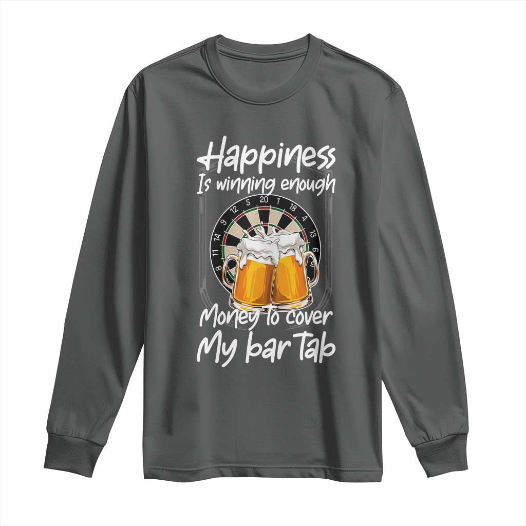 Bar Tab Darts Player Gift Long Sleeve Shirt Winning Money To Cover My Bar Tab - Wonder Print Shop