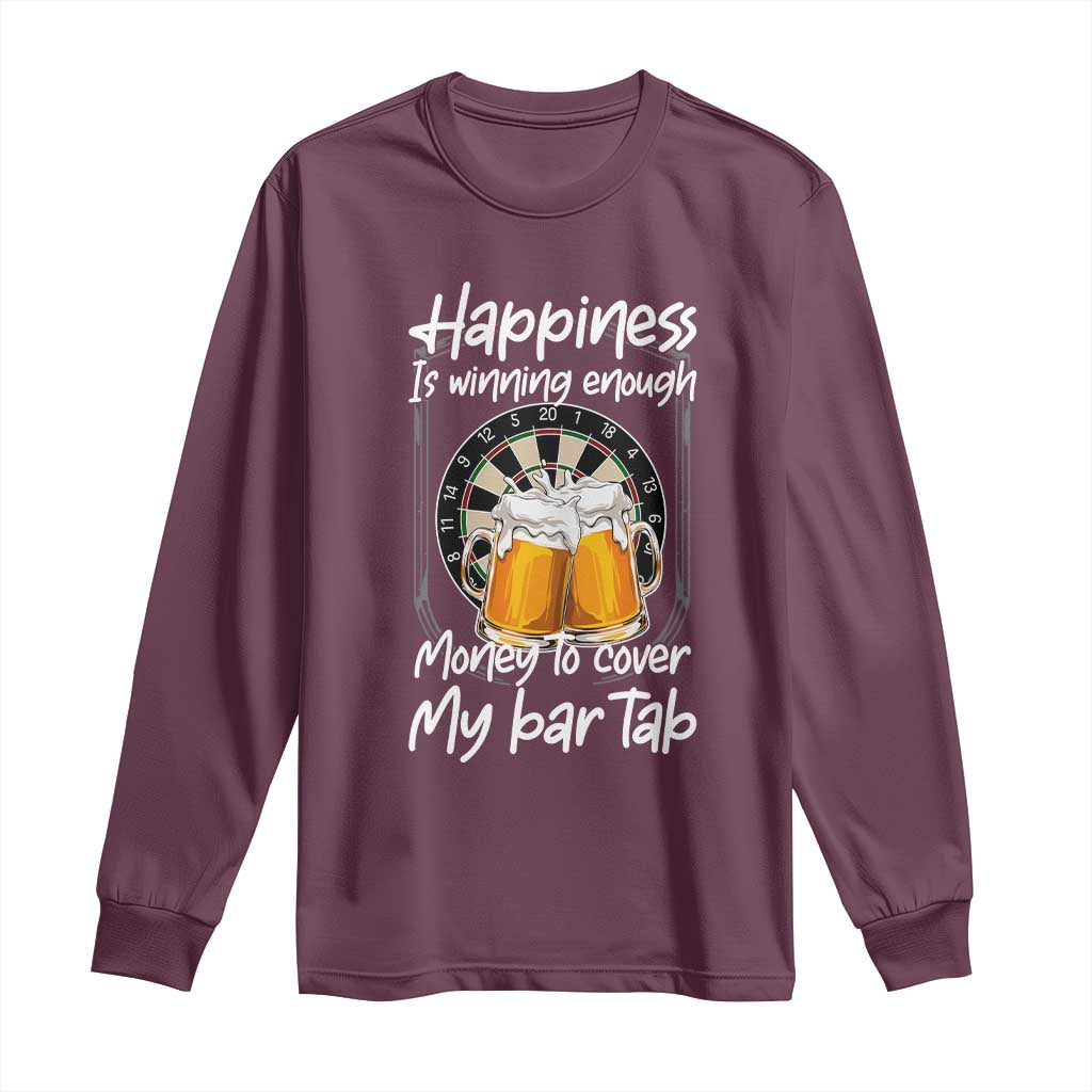 Bar Tab Darts Player Gift Long Sleeve Shirt Winning Money To Cover My Bar Tab - Wonder Print Shop