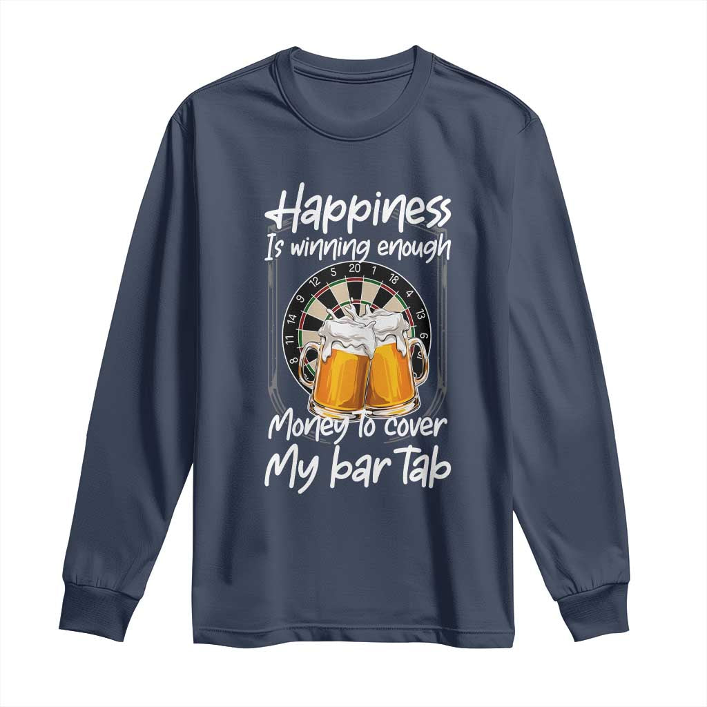 Bar Tab Darts Player Gift Long Sleeve Shirt Winning Money To Cover My Bar Tab - Wonder Print Shop