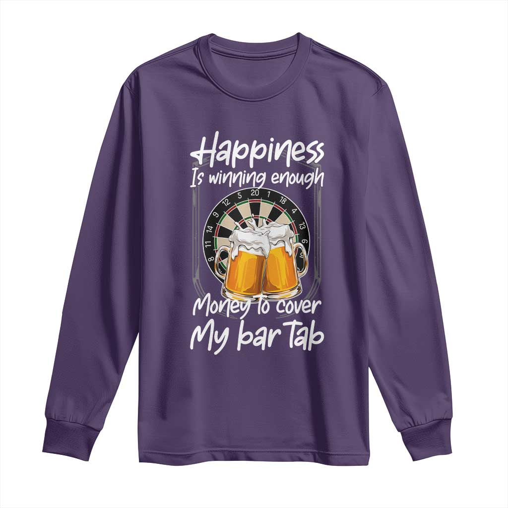 Bar Tab Darts Player Gift Long Sleeve Shirt Winning Money To Cover My Bar Tab - Wonder Print Shop