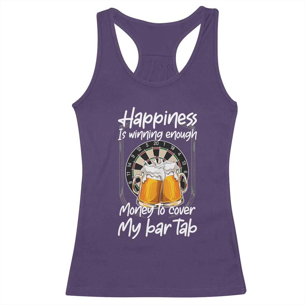 Bar Tab Darts Player Gift Racerback Tank Top Winning Money To Cover My Bar Tab - Wonder Print Shop
