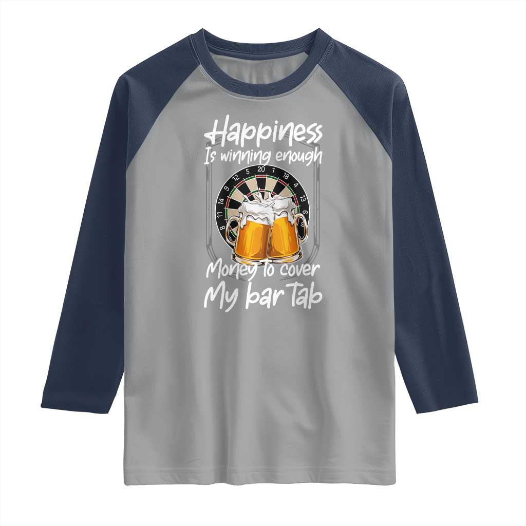 Bar Tab Darts Player Gift Raglan Shirt Winning Money To Cover My Bar Tab - Wonder Print Shop