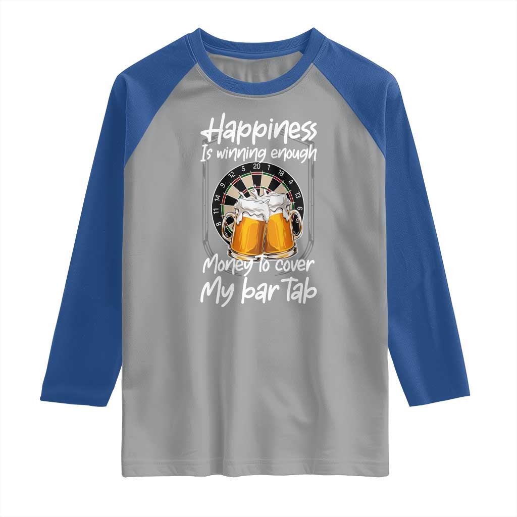 Bar Tab Darts Player Gift Raglan Shirt Winning Money To Cover My Bar Tab - Wonder Print Shop