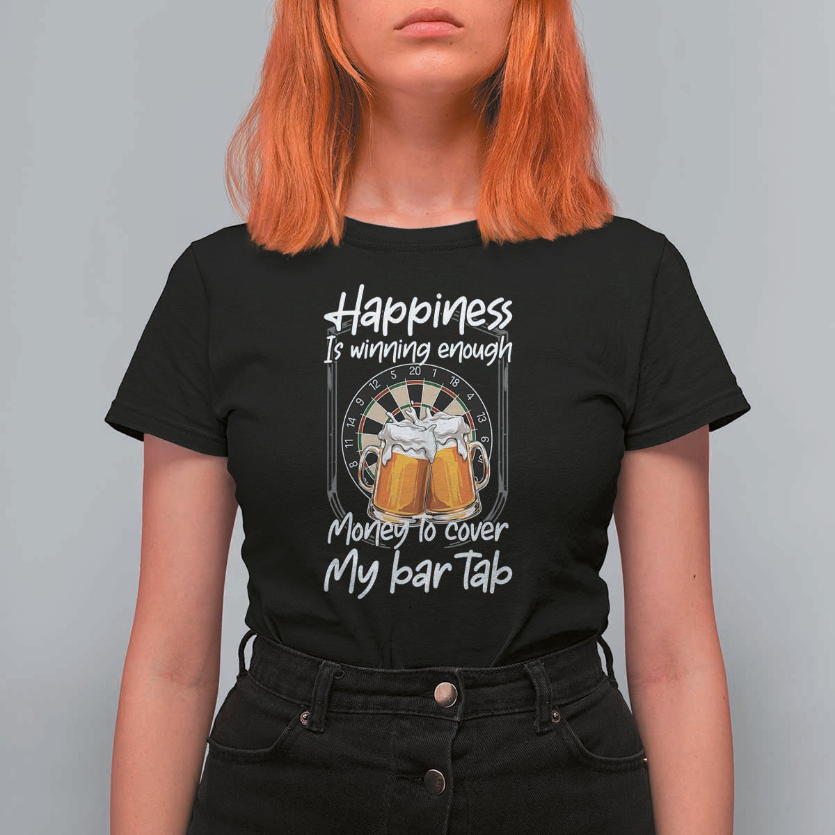 Bar Tab Darts Player Gift T Shirt For Women Winning Money To Cover My Bar Tab - undefined