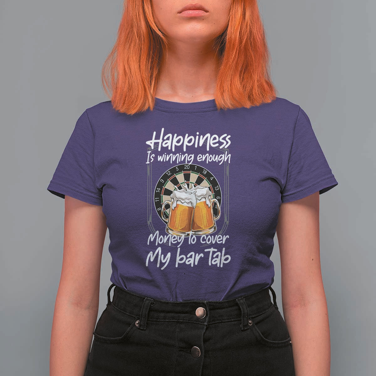 Bar Tab Darts Player Gift T Shirt For Women Winning Money To Cover My Bar Tab - undefined