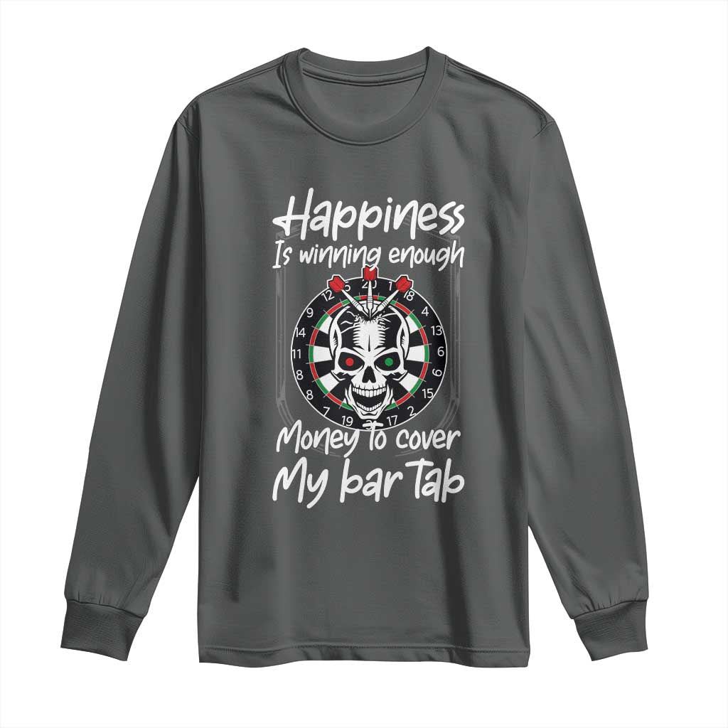 Darts Lover Drinking Game Long Sleeve Shirt Winning Money To Cover My Bar Tab - Wonder Print Shop