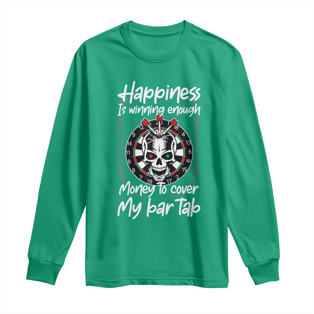 Darts Lover Drinking Game Long Sleeve Shirt Winning Money To Cover My Bar Tab - Wonder Print Shop