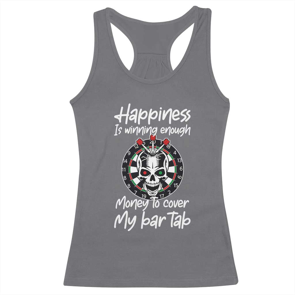 Darts Lover Drinking Game Racerback Tank Top Winning Money To Cover My Bar Tab - Wonder Print Shop