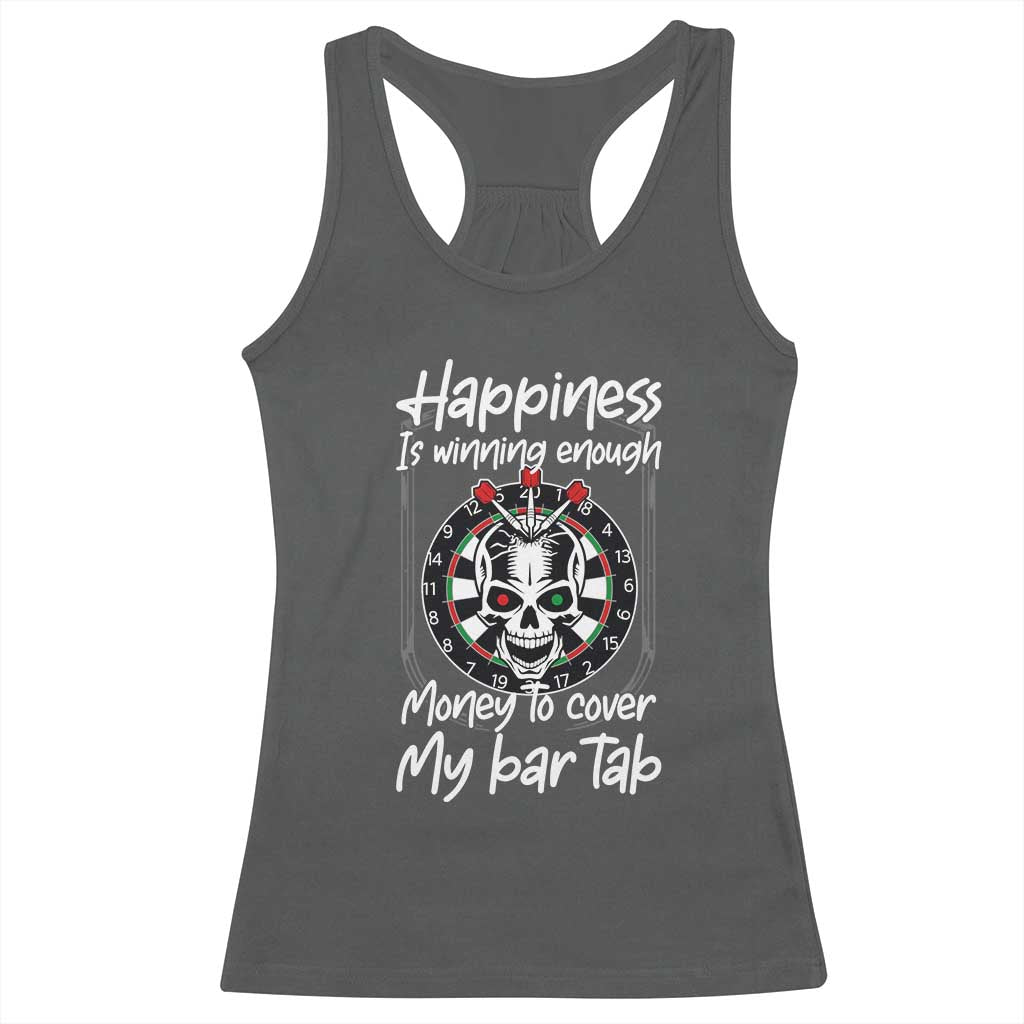 Darts Lover Drinking Game Racerback Tank Top Winning Money To Cover My Bar Tab - Wonder Print Shop