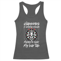 Darts Lover Drinking Game Racerback Tank Top Winning Money To Cover My Bar Tab - Wonder Print Shop