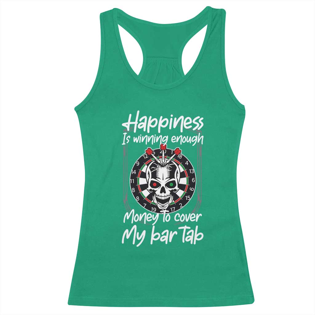 Darts Lover Drinking Game Racerback Tank Top Winning Money To Cover My Bar Tab - Wonder Print Shop