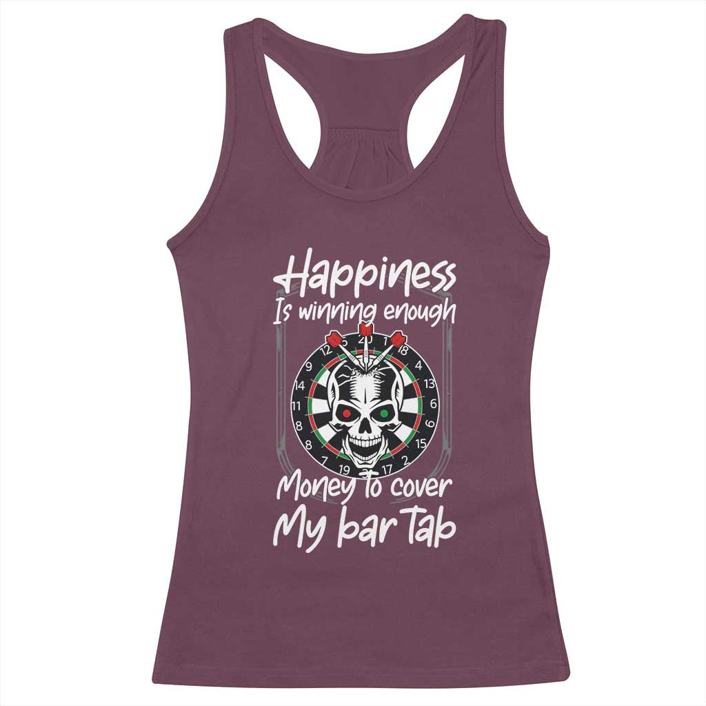 Darts Lover Drinking Game Racerback Tank Top Winning Money To Cover My Bar Tab - Wonder Print Shop