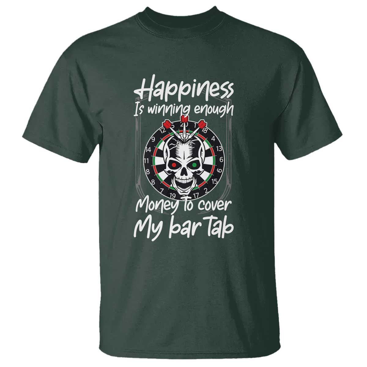 Darts Lover Drinking Game T Shirt Winning Money To Cover My Bar Tab - Wonder Print Shop
