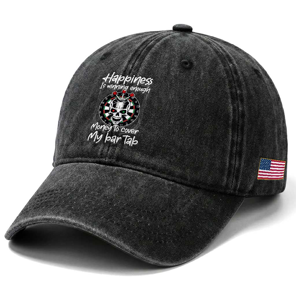 Darts Lover Drinking Game Washed Cotton Baseball Cap Winning Money To Cover My Bar Tab