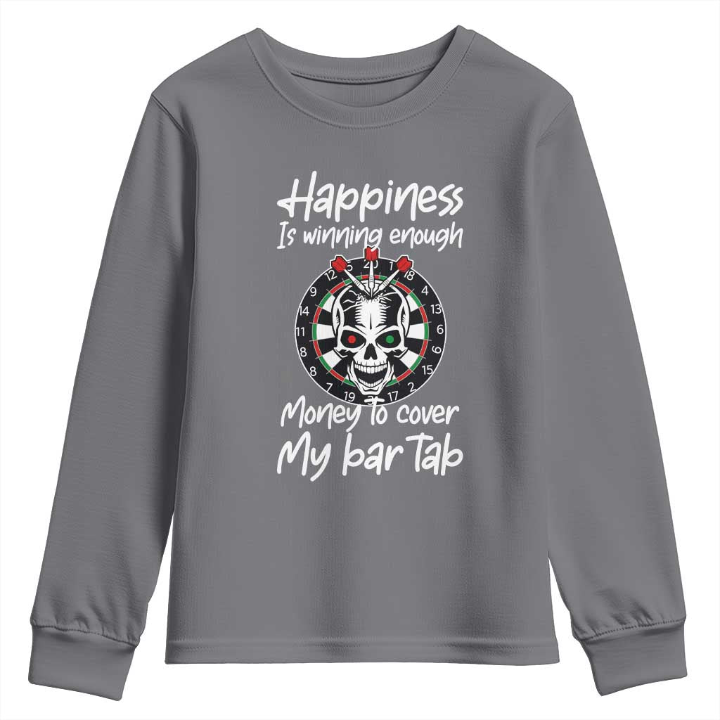 Darts Lover Drinking Game Youth Sweatshirt Winning Money To Cover My Bar Tab - Wonder Print Shop