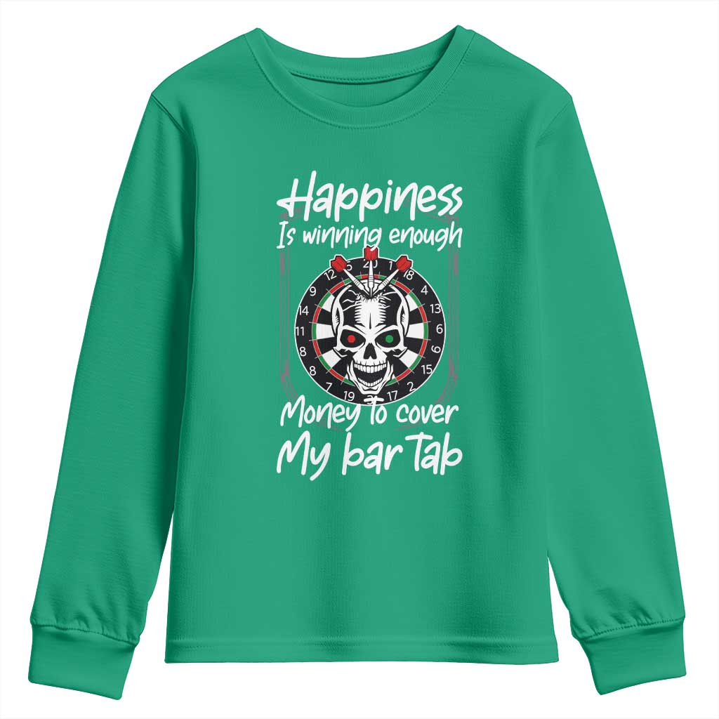Darts Lover Drinking Game Youth Sweatshirt Winning Money To Cover My Bar Tab - Wonder Print Shop