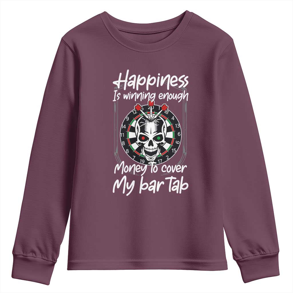 Darts Lover Drinking Game Youth Sweatshirt Winning Money To Cover My Bar Tab - Wonder Print Shop