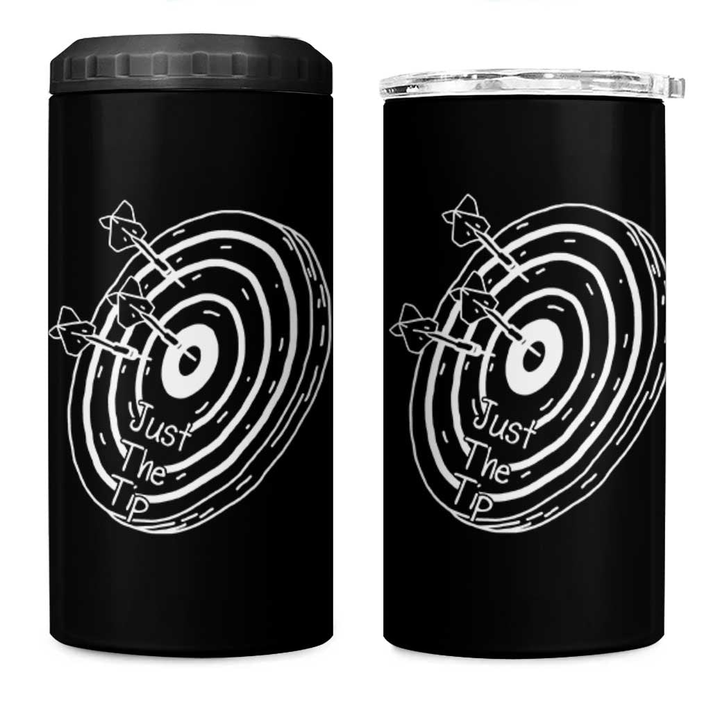 Funny Dirty Humor Dart Player 4 in 1 Can Cooler Tumbler Just The Tip - Wonder Print Shop
