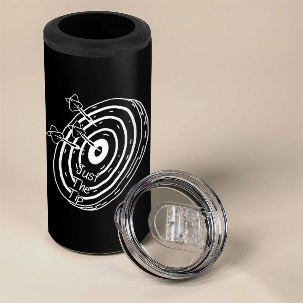 Funny Dirty Humor Dart Player 4 in 1 Can Cooler Tumbler Just The Tip - Wonder Print Shop