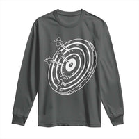 Funny Dirty Humor Dart Player Long Sleeve Shirt Just The Tip - Wonder Print Shop