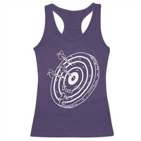 Funny Dirty Humor Dart Player Racerback Tank Top Just The Tip - Wonder Print Shop