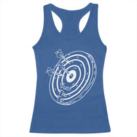 Funny Dirty Humor Dart Player Racerback Tank Top Just The Tip - Wonder Print Shop